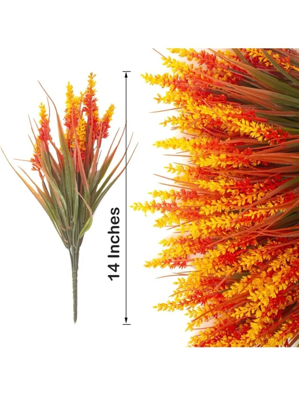 Autumn Meadow Artificial‎ Floral Bouquet - Yellow & Orange set of 48